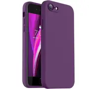 MCC iPhone 7 8 Soft Liquid Silicone Shockproof Case Cover Apple iPhone7 8 [Dark Purple]