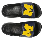 Toddler Boys University of Michigan Slide Sandals Flip Flops Size XL 10/11 NWT