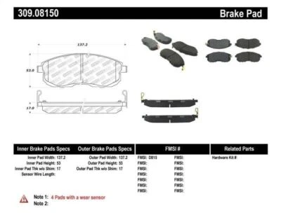 StopTech For Performance 02-05 Infiniti G35 / 07-09 Nissan Altima/Sentra / (for: Nissan)