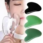 Premium Pink Heart Shaped Crystal Face Massager Elegant Jade Roller For Skin And