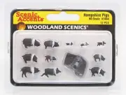 Woodland Scenics Scenic Accents A1864, Hampshire Pigs, Layout Scenery, HO Scale