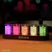 Clock Led Table Clock Nixie Tubedigital Vintage Wood Grain Retro Fashionable Mo