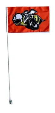 Wildcat Rhino Big Red Mule 3.5' ATV Whip Flag Glamis Rumble Bee