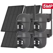 ANRAN 5MP Battery Security Camera Wireless WiFi Pan Tilt with Solar Panel Audio