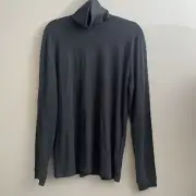 new! TOPMAN Men’s Gray Cotton Turtleneck