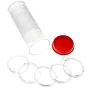 20 Air-Tite H38 Direct Fit 1oz Silver Dollar Coin Holders & Red Capsule Tube