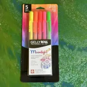 NEW Gelly Roll The Original Gel Ink Pens 5 Pack Bold 0.5MM Line Moonlight 10