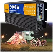 3000 Watt Pure Sine Wave Power Inverter 12V/24V/48V/60V/72V DC to 110V 120V 220V Converter,Power Inverter for Family,RV Off Grid Solar,Car,48v to 110v
