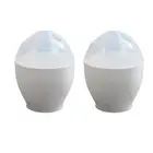 2pcs Microwave Egg Cooker Mini Cup Steamed Scrambled Egg Poacher Omlette Make...