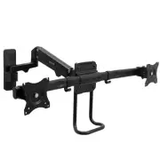 VIVO Dual Monitor Pneumatic Wall Mount, Fits 2 Screens up to 27" or 1 up to 49"
