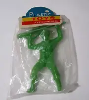 Vintage 1960s Dime Store 6" Plastic Blow Mold Army Man NIP NOS