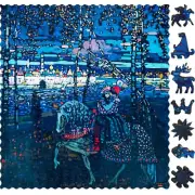 Wooden Jigsaw Puzzle for Adults by FoxSmartBox - 240 Pieces - Riding Couple