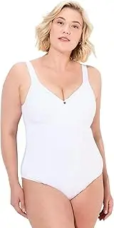 [Ulla Popken] Women's Bodysuit, Soft Cups, No Underwire, Back Cut-Out, Cup C-E Lingerie