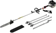 GIANTZ Pole Saw, 62Cc Hedge Trimmer Brush Cutter Poles Tree Pruner Chainsaw Cordless Petrol