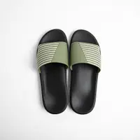 在飛比找蝦皮商城優惠-【HOLA】EVA條紋拼接機能拖鞋-軍綠L (28cm)