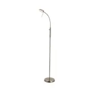 Vincenzo LED Modern Elegant Free Standing Reading Light Floor Lamp - Satin Chrom