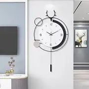 Wall Clocks for Living Room Decor Big Decorative Wall Clocks Battery Operated for Bedroom Kitchen Office Home Large Metal Wall Clock Silent Wall Clock Non Ticking SMQ3A