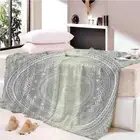 Sawtooth Limit Gray Light 3D Warm Plush Fleece Blanket Picnic Sofa Couch
