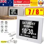 Gominimo Day Date Calendar Clock Dementia Digital Clock with LCD Screen (White)