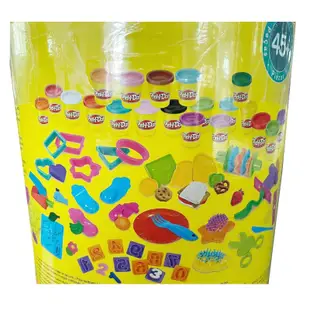 熱賣#Play Doh培樂多彩泥創意工具桶兒童手工益智橡皮泥粘土模具收納桶 0718