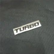 1x Black TURBO Chrome Metal Decal Emblem Sticker Badge Auto Edition SUV Motor GT (for: Renault)