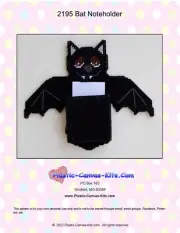 Bat Magnetic Note Holder- Plastic Canvas Pattern or Kit