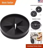 Upgraded Quiet Collar Sink Baffle - Dishwasher Safe & Deep Black 3 3/8" Guard