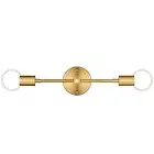 SunRider 2-Light Vanity Light Fixtures, Gold Bathroom Wall Sconce Mid Century...