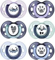 Tommee Tippee Anytime Soothers, Symmetrical Orthodontic Design, BPA-Free Silicone, 18-36 Months, Pack of 6