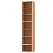 Artiss 7 Tiers Bookshelf Bookcase Pine 1 x 7 Storage Unit