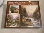 Thomas Kinkade 3 in 1 Full Size Jigsaw Puzzle WATER VIEW Made in USA