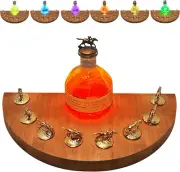 Blantons Bourbon Stopper Display with 7 Colors Light, Halfmoon Shape Cork Stoppe