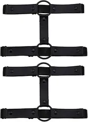 [YunPeng] Adjustable Elastice Leather Leg Harness Garter Women Sexy Punk Rock Rivet Strappy Leg Ring 2pcs