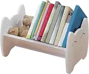 Kids Book Shelf, Bamboo Children Bookcase, Small Desktop Kids Bookshelf, Simple Book Organiser, Nursery Book Shelves, 12.6'' Mini Desktop Bookshelf White Book Rack