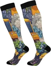 [Caihoyu] Compression Socks Women Graduated Support For Nurses, Athletic, Travel & Flight Socks