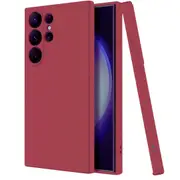 MCC For Samsung Galaxy S22 Ultra 5G Soft Liquid Silicone Shockproof Case Cover S908 [Wine]