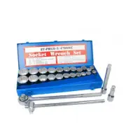 27Pcs Heavy Duty Socket Wrench Set 3/4" Drive Metric & Imperial Extension Case