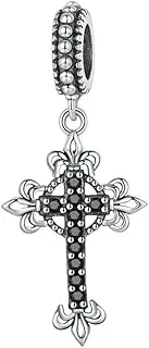 RORPOIR Vintage Cross Pendant Jewelry Charm Bead for Bracelet Necklace String for Jewelry Making