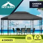 Instahut Gazebo 3x3 4x3 Marquee Outdoor Party Wedding Gazebos Tent Iron Art