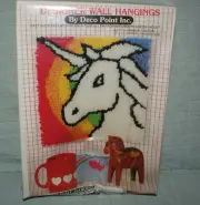 Deco Point Rainbow Unicorn Latch Hook Kit 12 x 12" New Fast Shipping