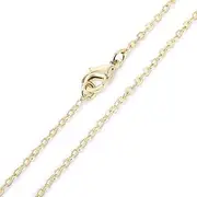 [ALEXCRAFT] 12 PCS 14k Gold Plated Brass Flat Cable Chain Finished Chains Bulk for Jewelry Making