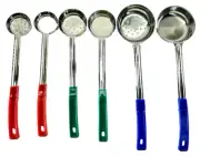 Thunder Group Stainless Steel Portion Controller Color-Coded Handle 8/4/2 oz Set