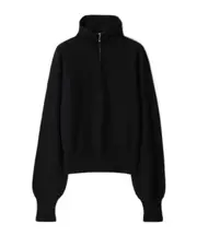 Burberry Half-Zip High-Neck Knitted Jumper S,L,M Black