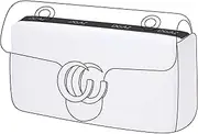 [DGAZ] Purse Pillow Shaper Insert,Luxury Handbag Tote Shapers,Memory Foam for Gucci Marmont 16/22/26/31 Bag (White, Marmont16)