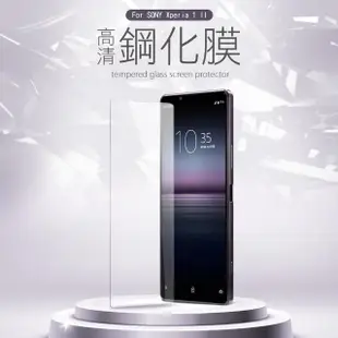SONY Xperia1II 高清透明玻璃鋼化膜手機保護貼(3入 Xperia1II保護貼 Xperia1II鋼化膜)