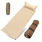 Camping Sleeping Pad, Ultralight Self Inflating Camping Mat with Pillow Khaki