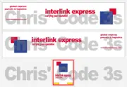 Code 3 Adhesive Vinyl Trailer Decal - Interlink Express Old - 1/50 1/76 1/148