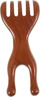 minkissy Wooden Massage Comb Exquisite Wide Teeth Scalp Care Tool for Relaxation Portable Design Natural Wood for Gentle Massage for Daily Use and Scalp Health
