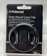 OEM Polaroid Snap Mount Lens Cap PLLC58 58mm New In Package 2014