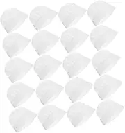 [Gatuida] Wide Brim Boys and Girls Chef Hat Set 20pcs Disposable Paper Chef Headwear Children's Cooking Class Non-Woven Fabric White